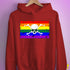 LGBTQ Rainbow Pride Pirate Flag Hoodie - Red